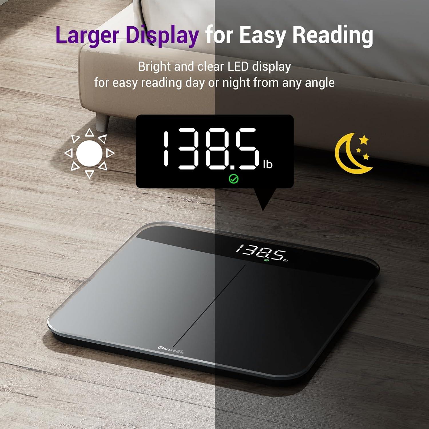 Báscula de baño digital Ovutek VWS530-KUS 204kg LED grande