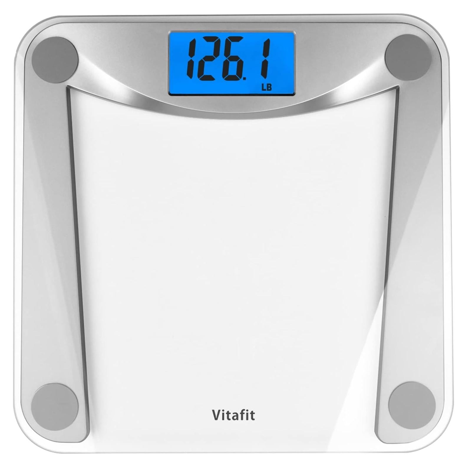 Escala Digital de Baño Vitafit VT1703U, 182kg, Pantalla LCD Grande