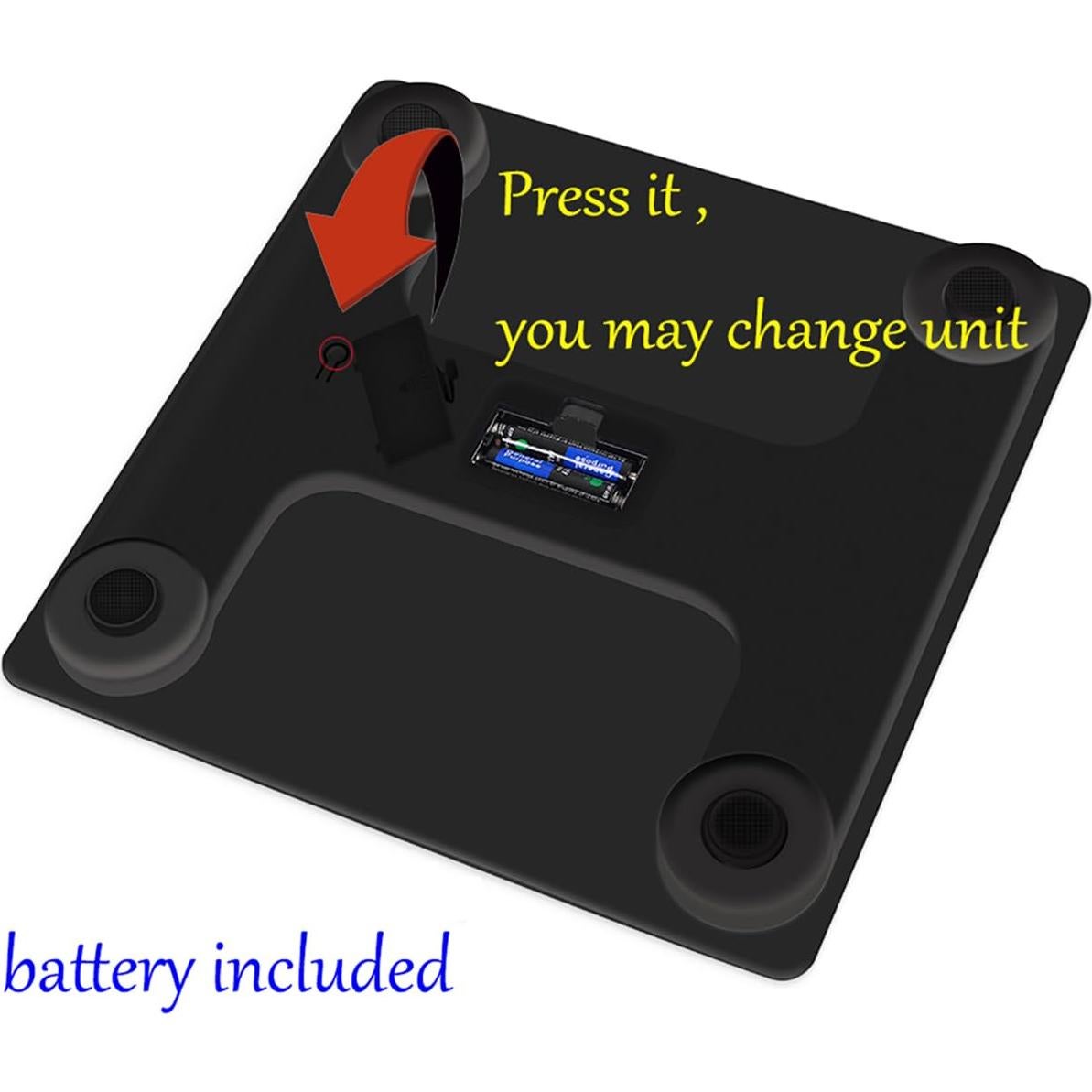 Báscula Digital de Baño StuymQI Negra 180kg Máx