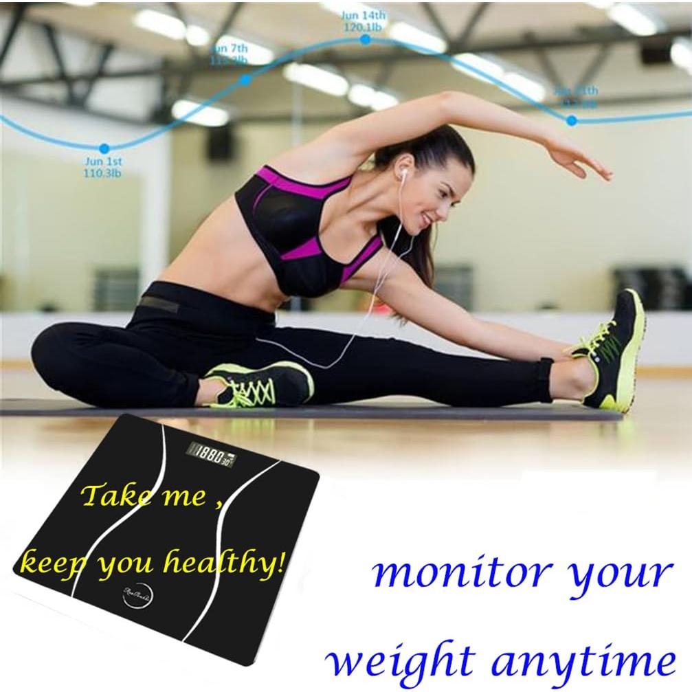 Báscula Digital de Baño StuymQI Negra 180kg Máx