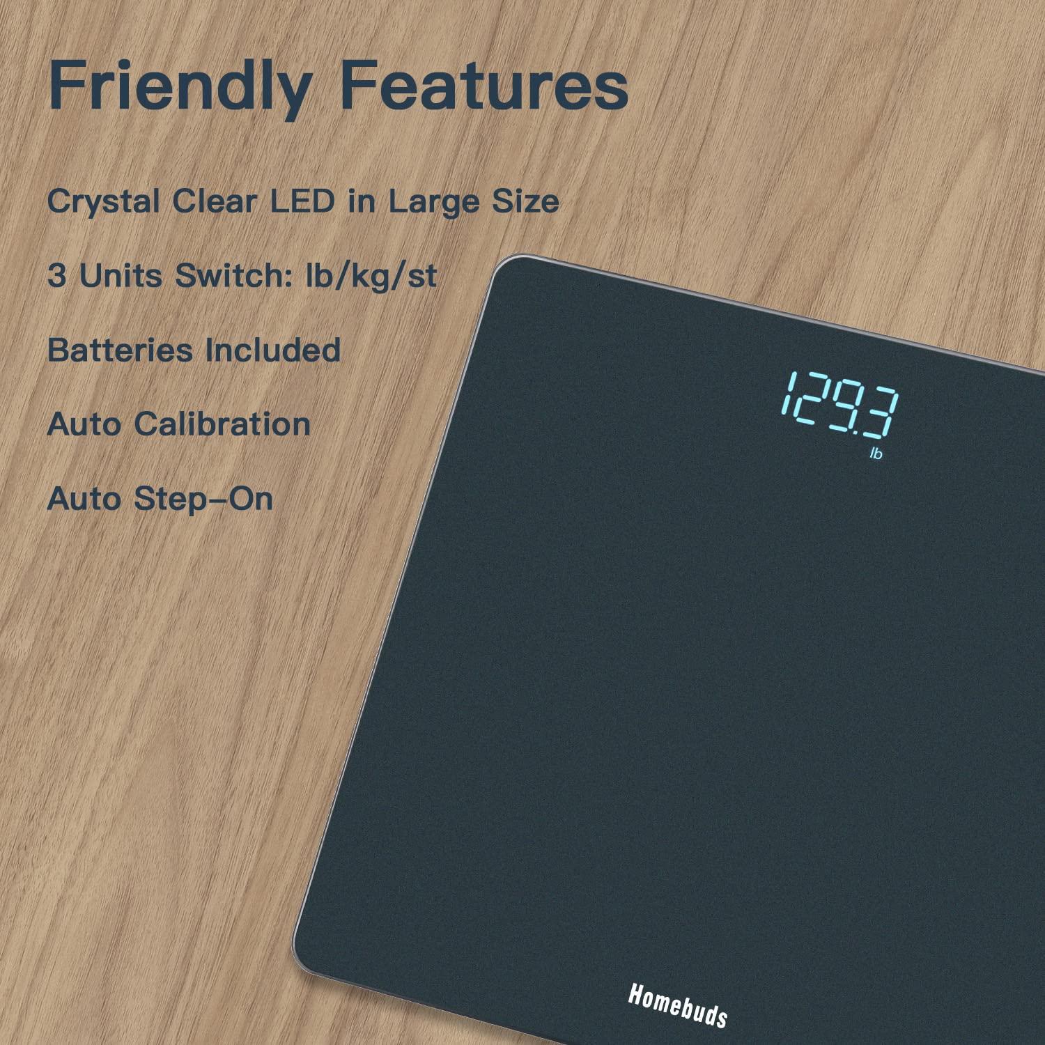 Báscula Digital Homebuds Azul para Peso Corporal 180kg