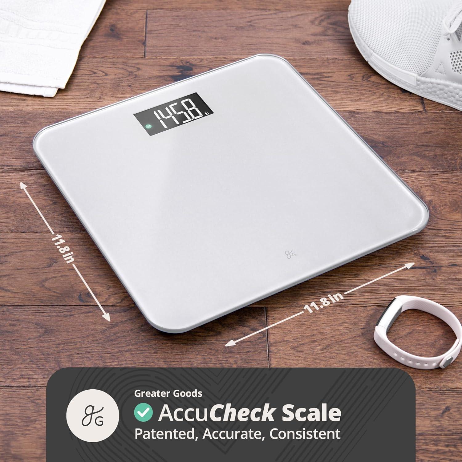 Báscula Digital AccuCheck Greater Goods 181 kg Gris Perla