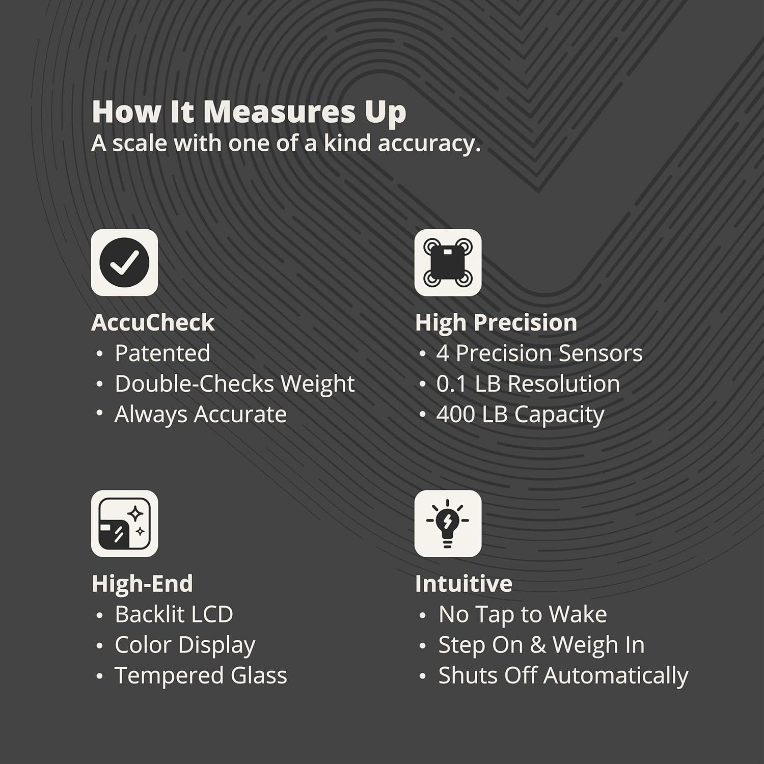 Báscula Digital AccuCheck Greater Goods 181 kg Gris Perla