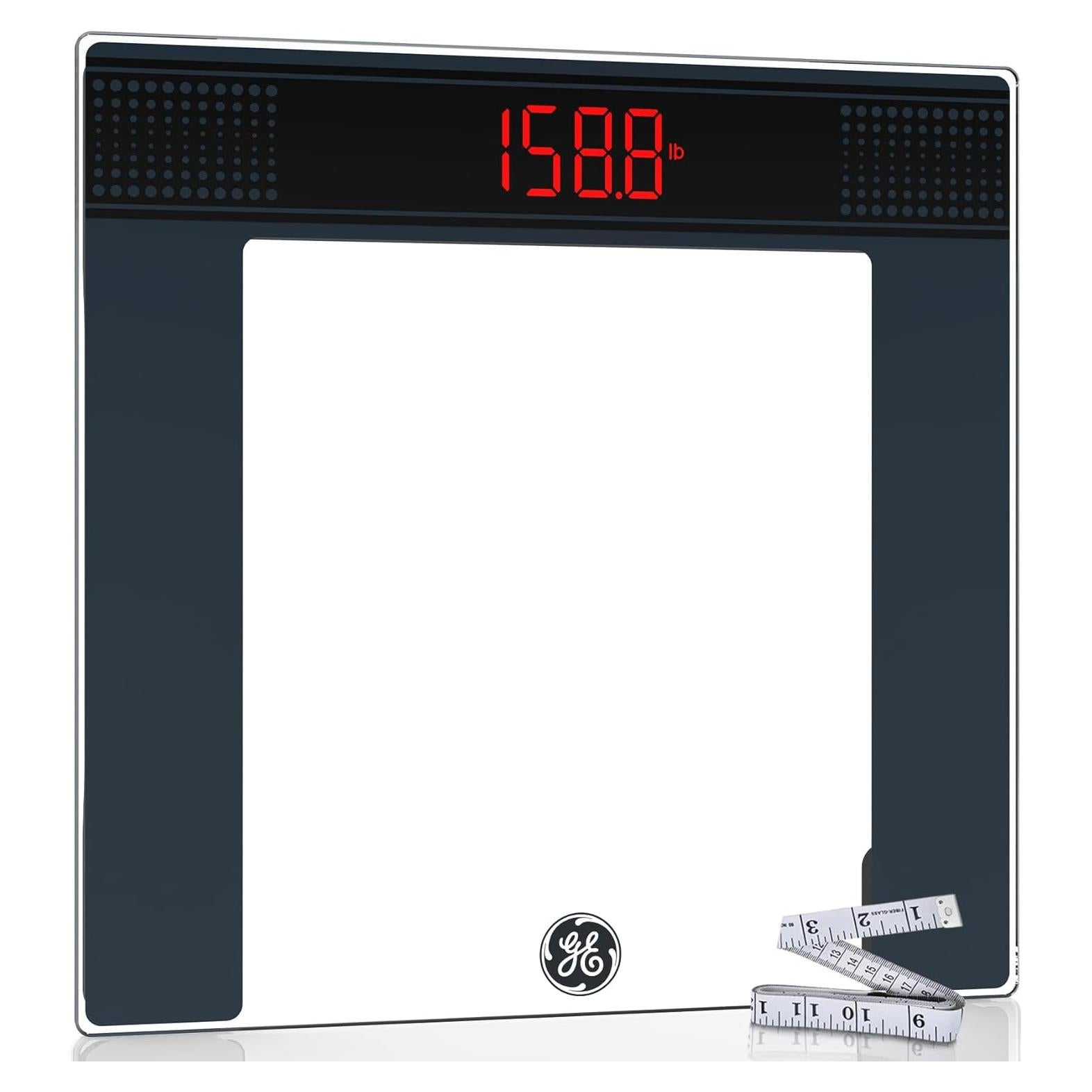 Báscula de Baño Digital GE 180 kg Vidrio Templado LED