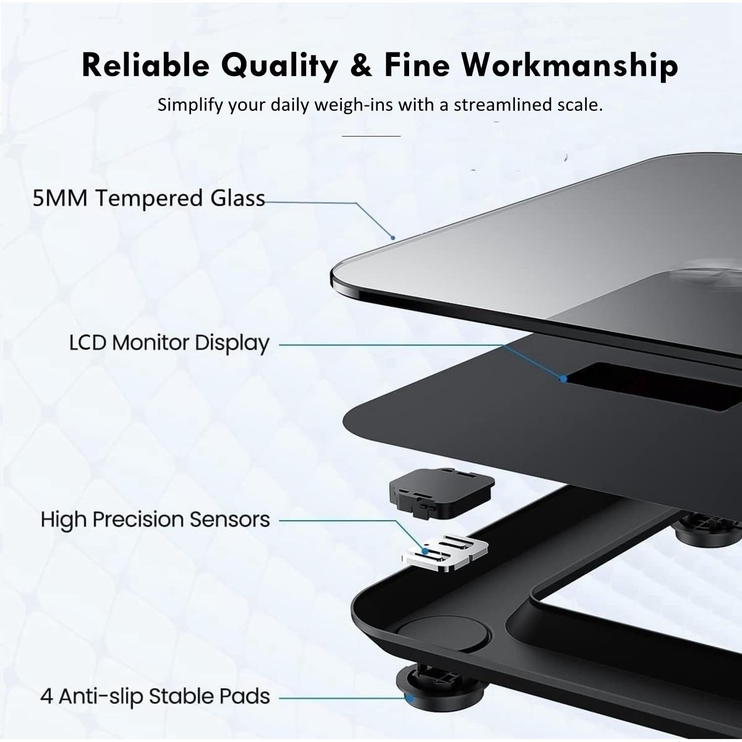 Balanza Digital de Baño NUTRI FIT 150 kg con Pantalla LCD