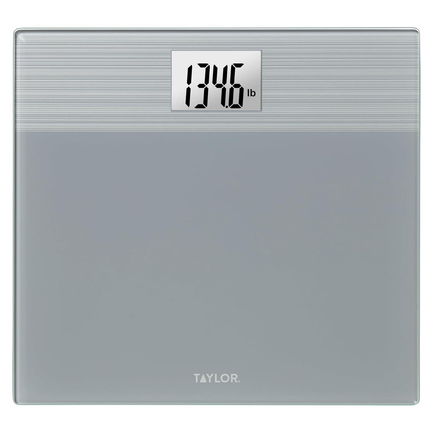 Escala de Baño Digital Taylor 227 kg Plataforma Ancha Gris