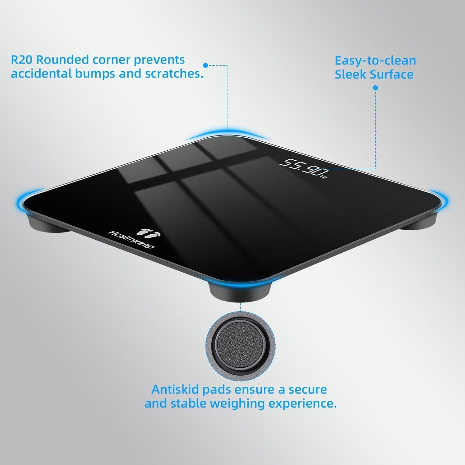 Báscula Digital de Baño Healthkeep T107 180kg Pantalla LED