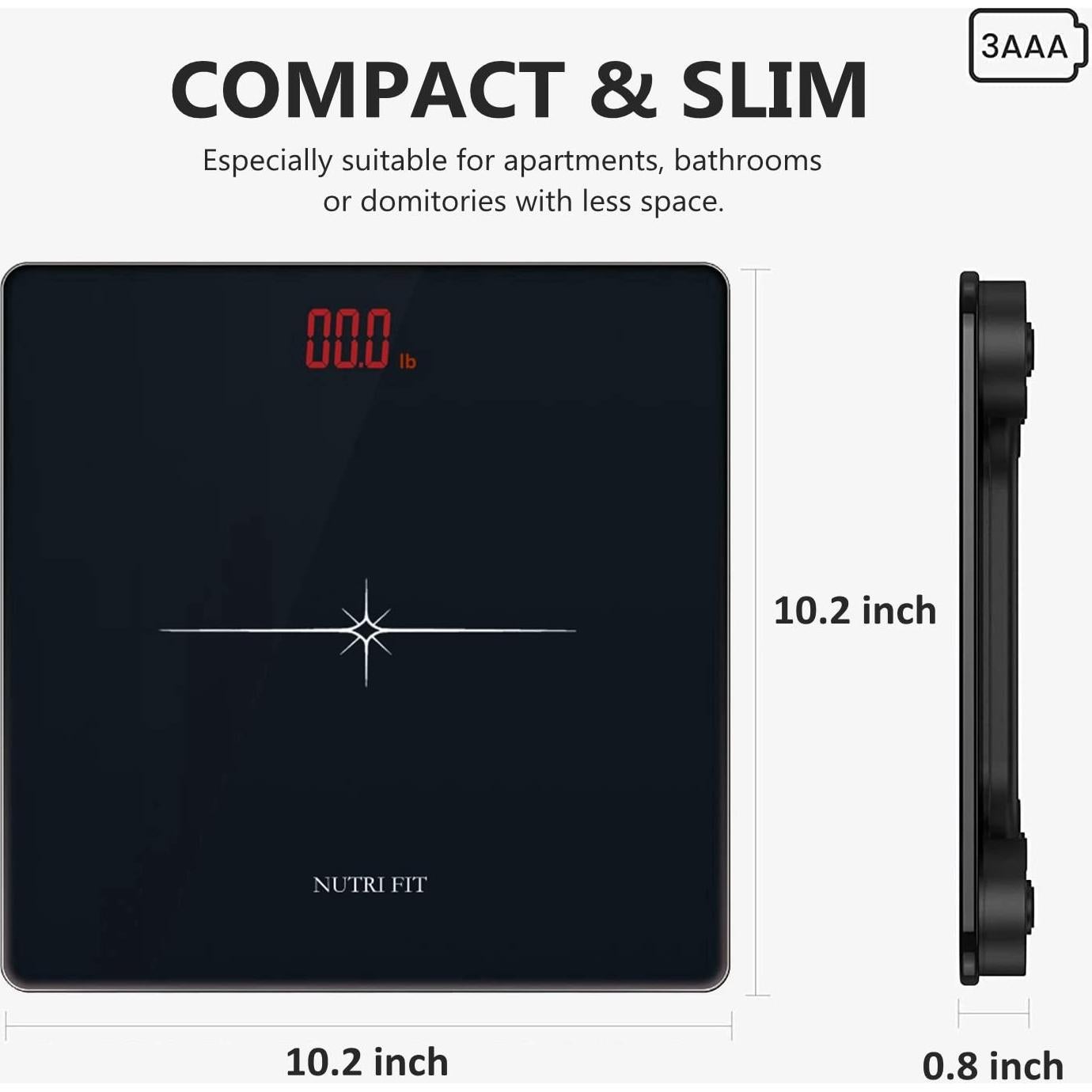 Balanza Digital NUTRI FIT para Peso Corporal 150 kg LED