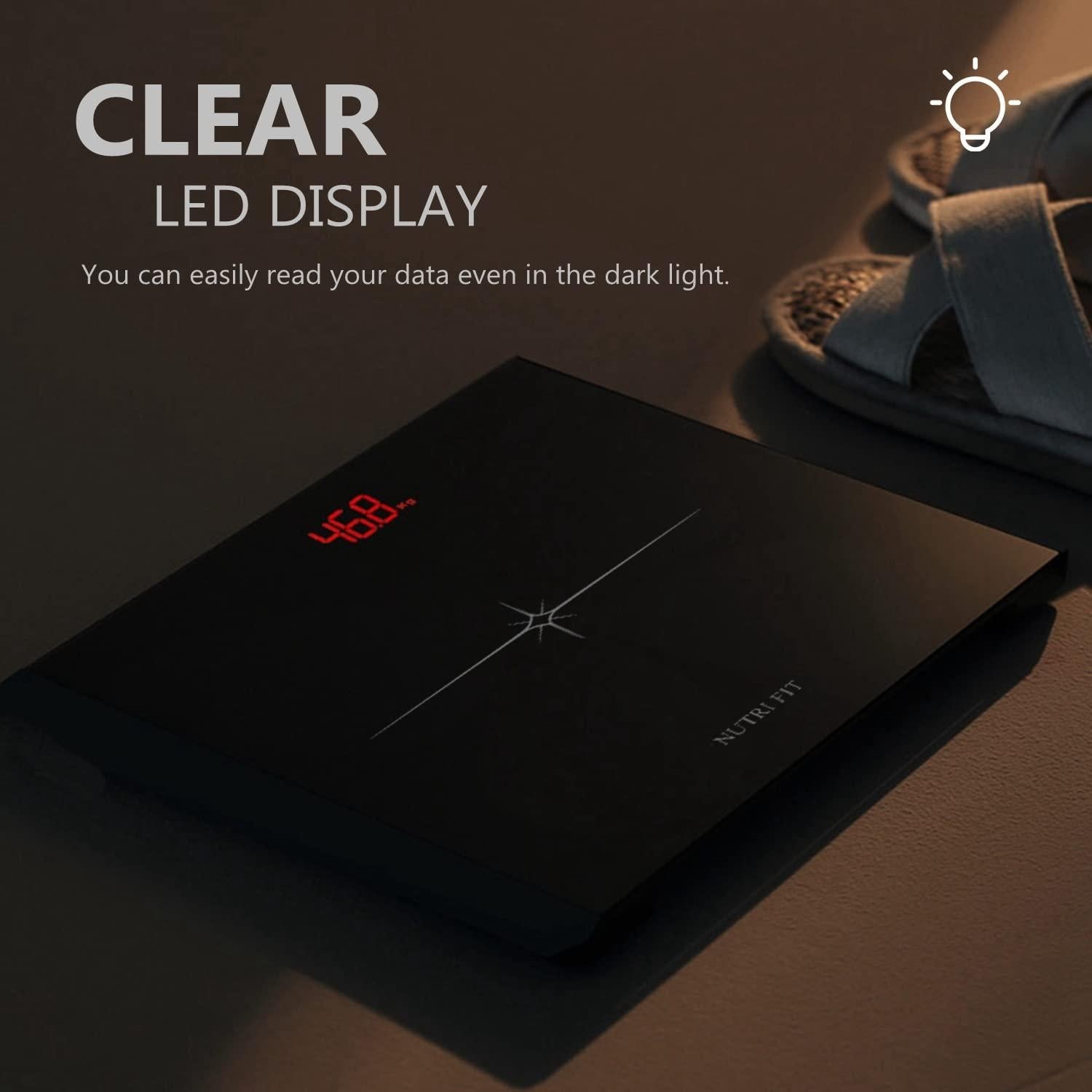 Balanza Digital NUTRI FIT para Peso Corporal 150 kg LED