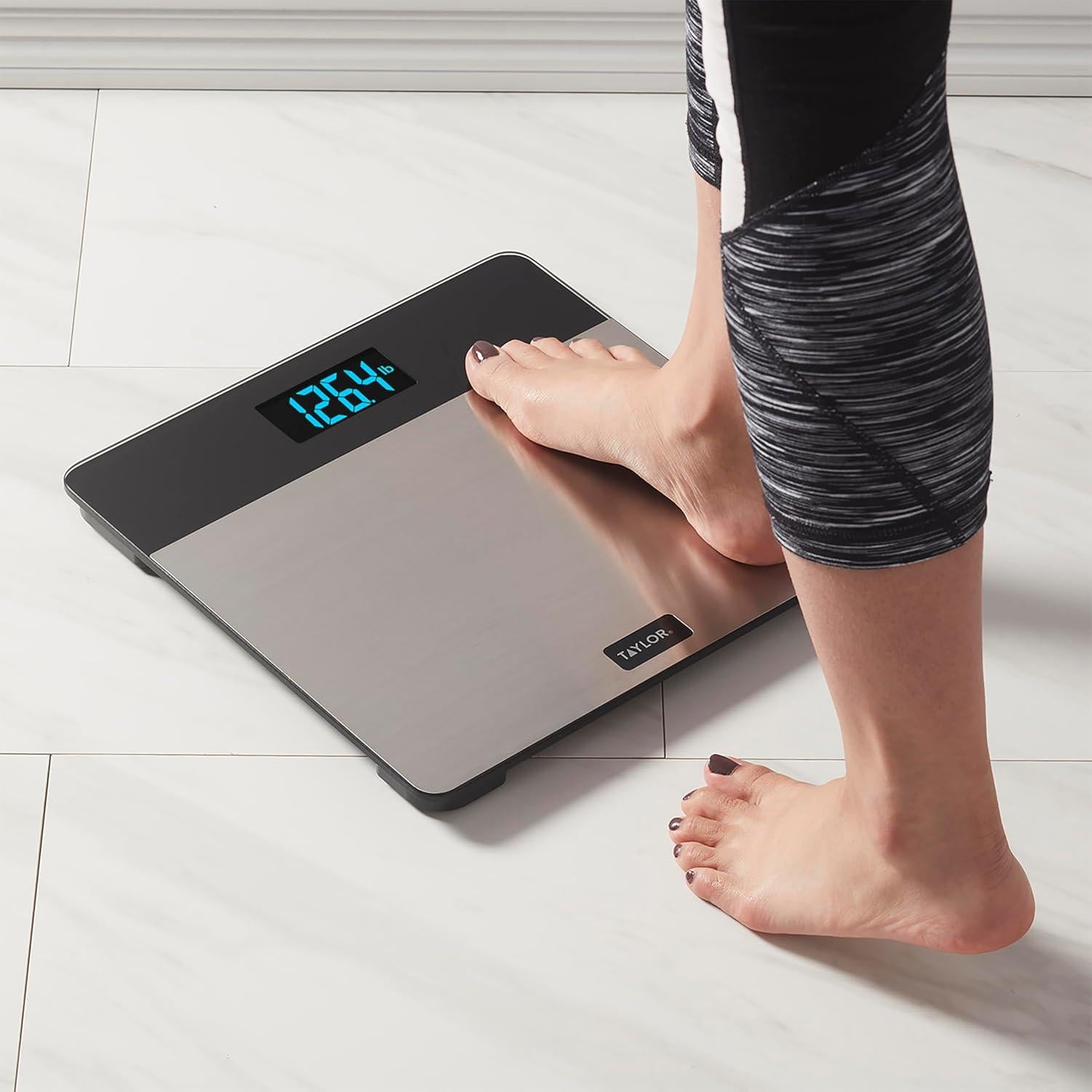 Báscula Digital de Piso Taylor Acero Inoxidable 181 kg