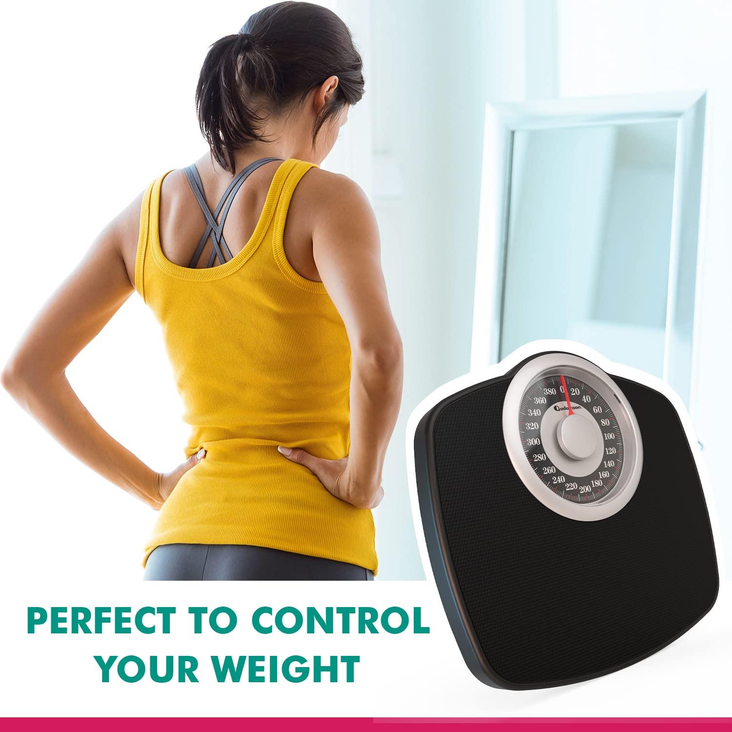 Báscula de Baño Analógica Adamson A25 - Hasta 181 kg - Superficie Antideslizante