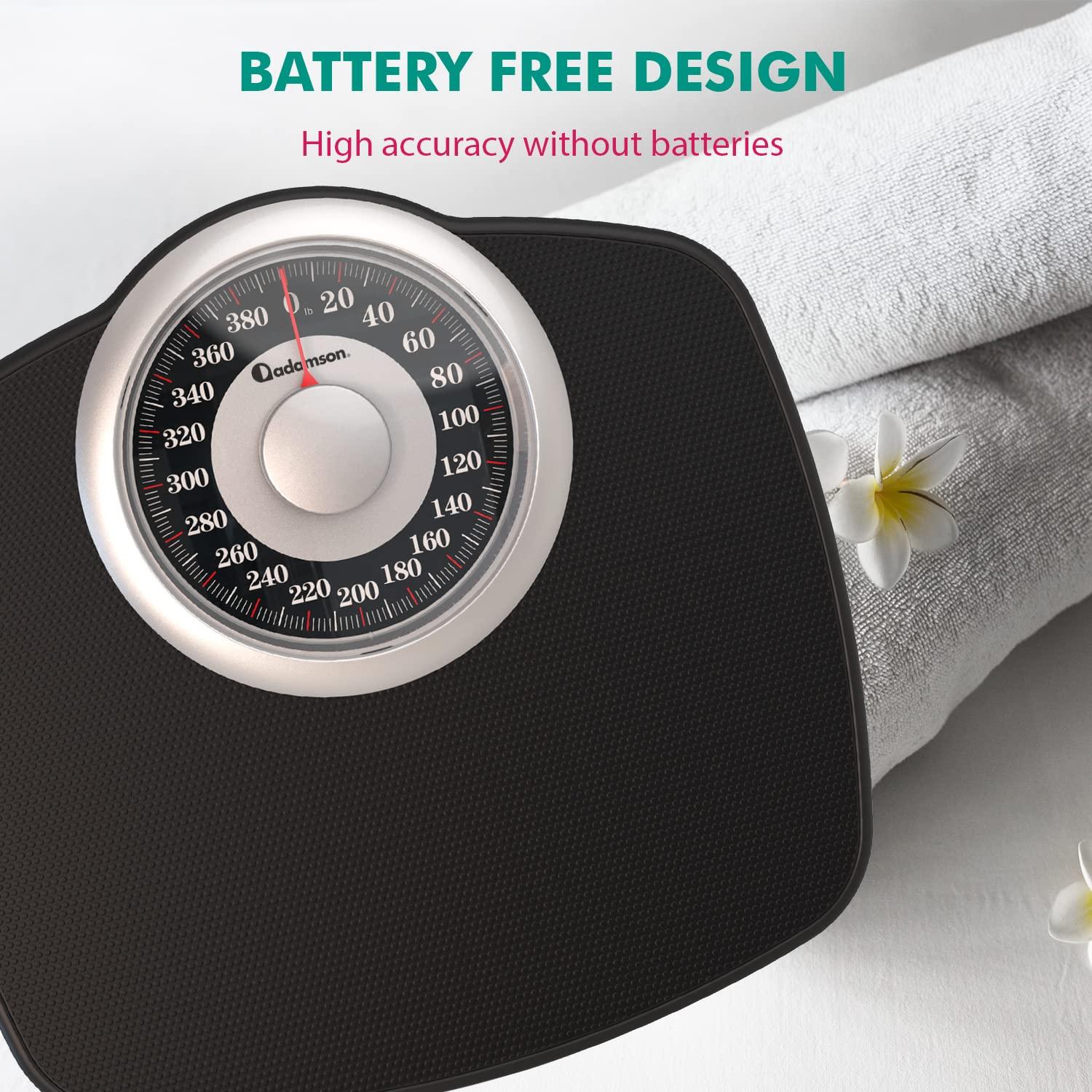 Báscula de Baño Analógica Adamson A25 - Hasta 181 kg - Superficie Antideslizante