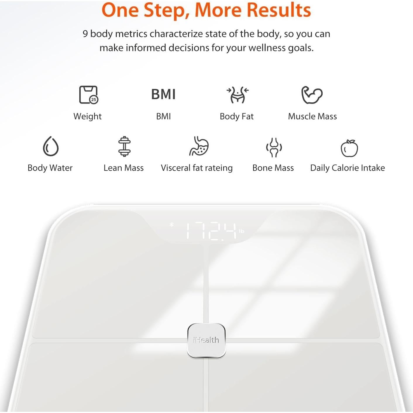 Báscula Inteligente iHealth Nexus Bluetooth Grasa Corporal 181kg