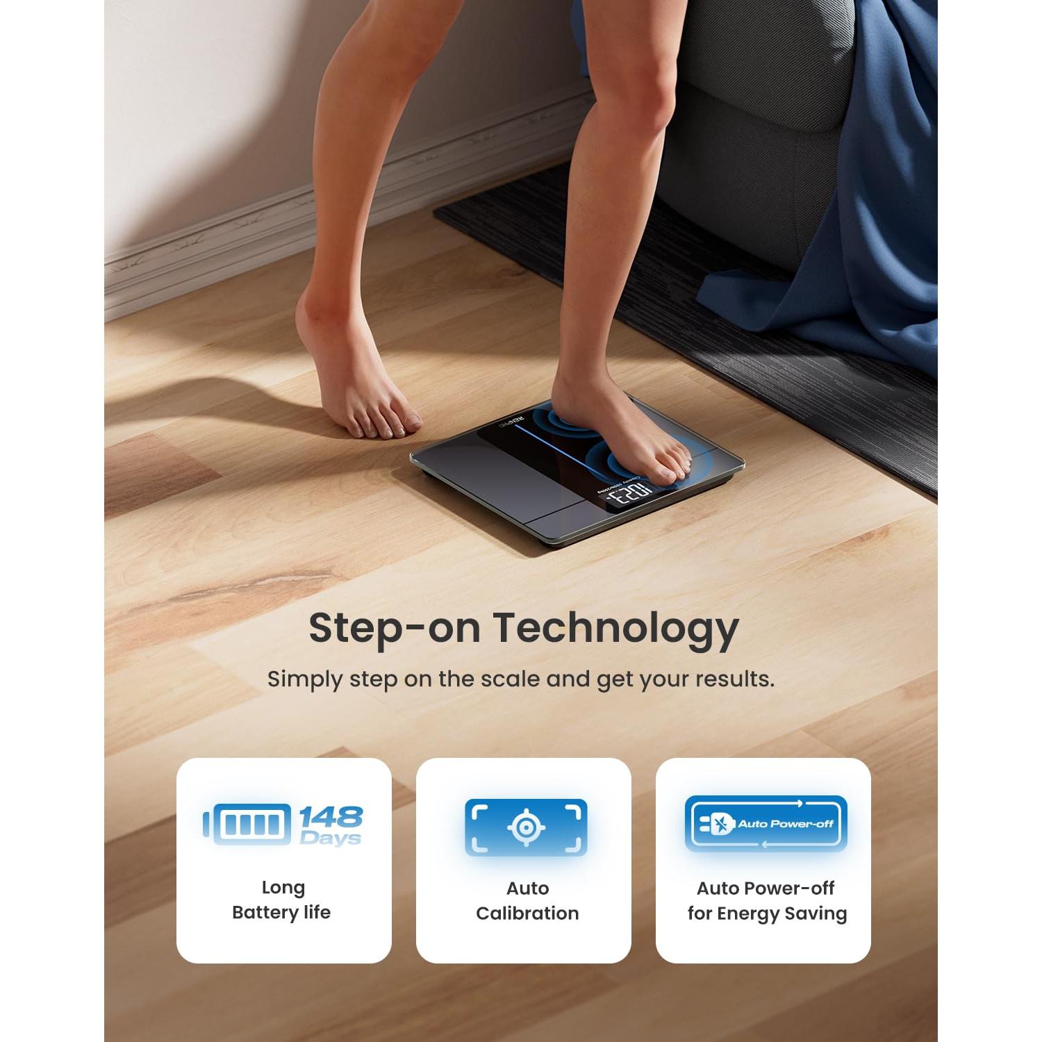 Balanza Digital RENPHO 250kg con Pantalla LED 33x30cm