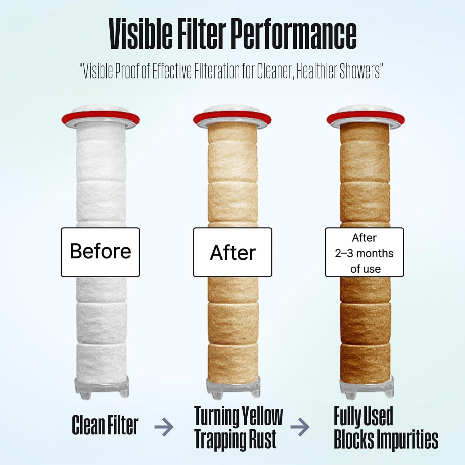 Cabezal de Ducha Filtrado Poseion BT100 - Alta Presión, 24.13 cm