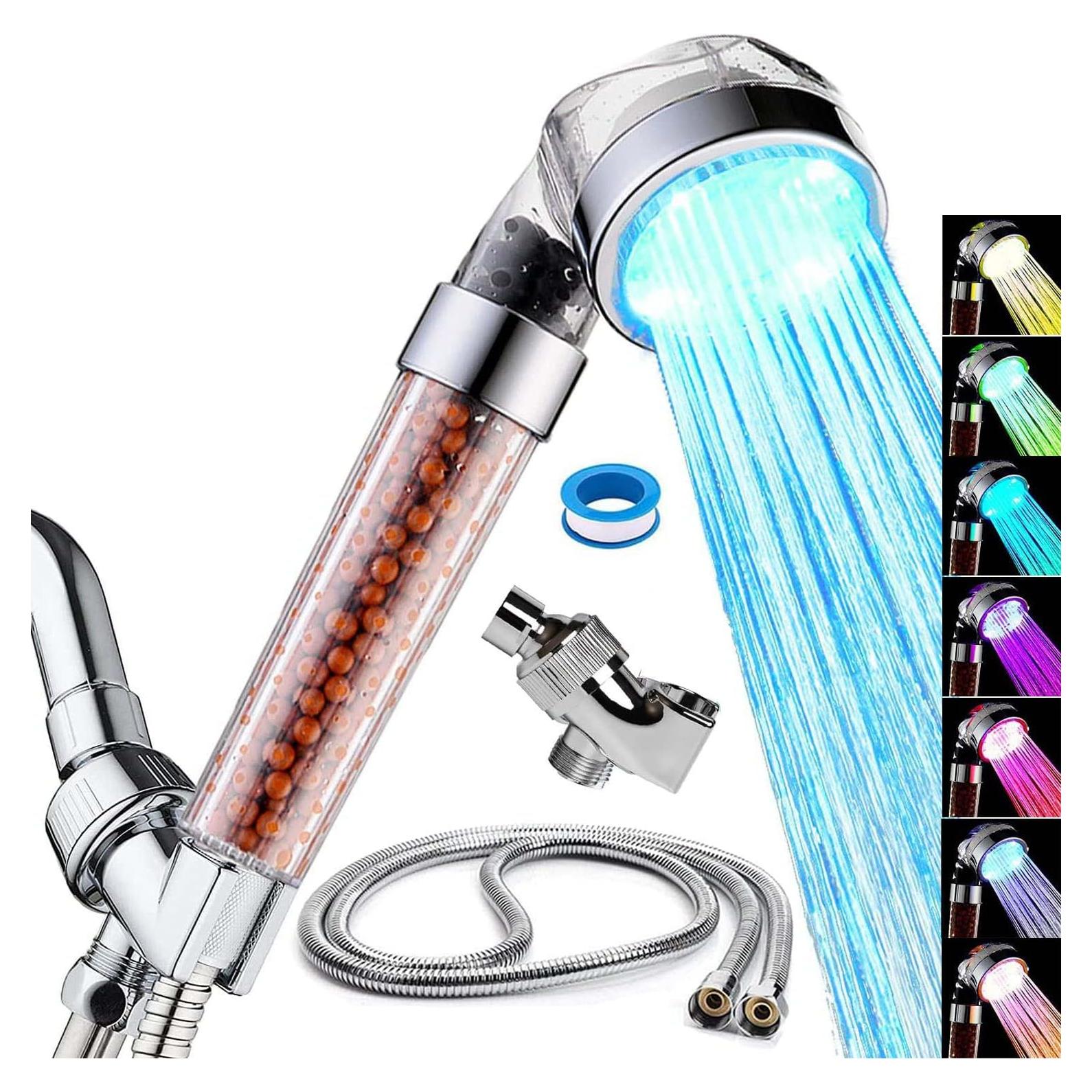 Cabezal de Ducha de Mano Vacto LED 7 Colores Alta Presión