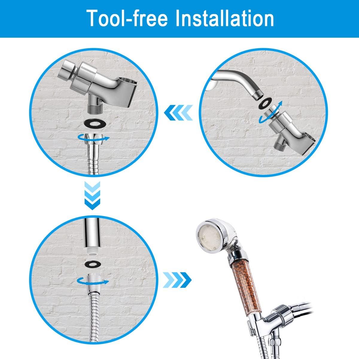 Cabezal de Ducha de Mano Vacto LED 7 Colores Alta Presión