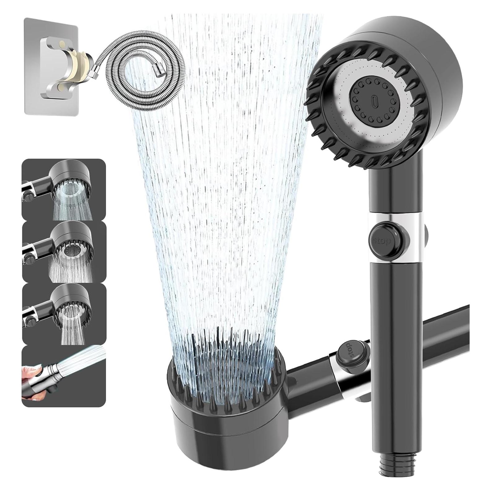 Cabezal de Ducha Filtrado TCYHRUE con 4 Modos y Masajeador