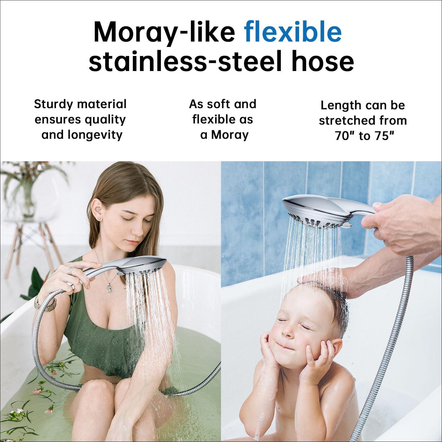 Cabezal de Ducha Filtrado G-Promise con 6 Modos y Manguera 190 cm