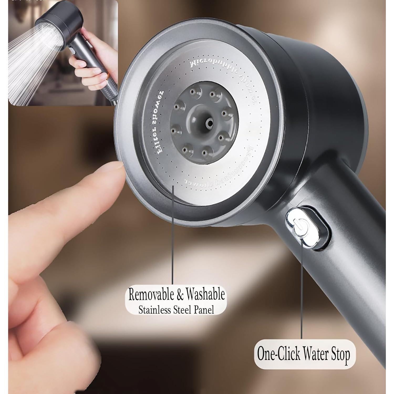 Cabezal de Ducha Filtrado YOUMEIYUAN 4 Modos Alta Presión