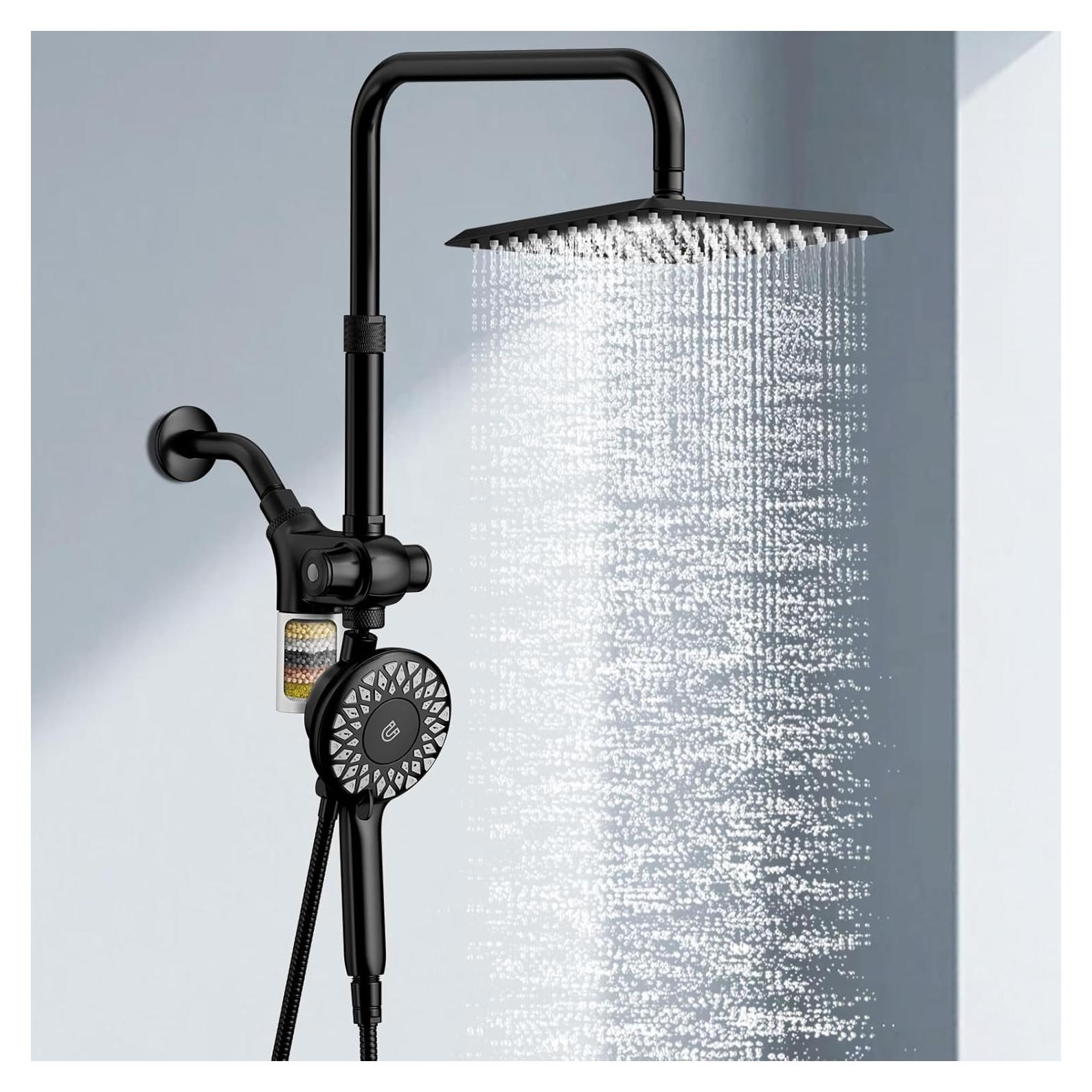 Cabezal de Ducha KAIYING 10" con Filtro y Manguera 79"