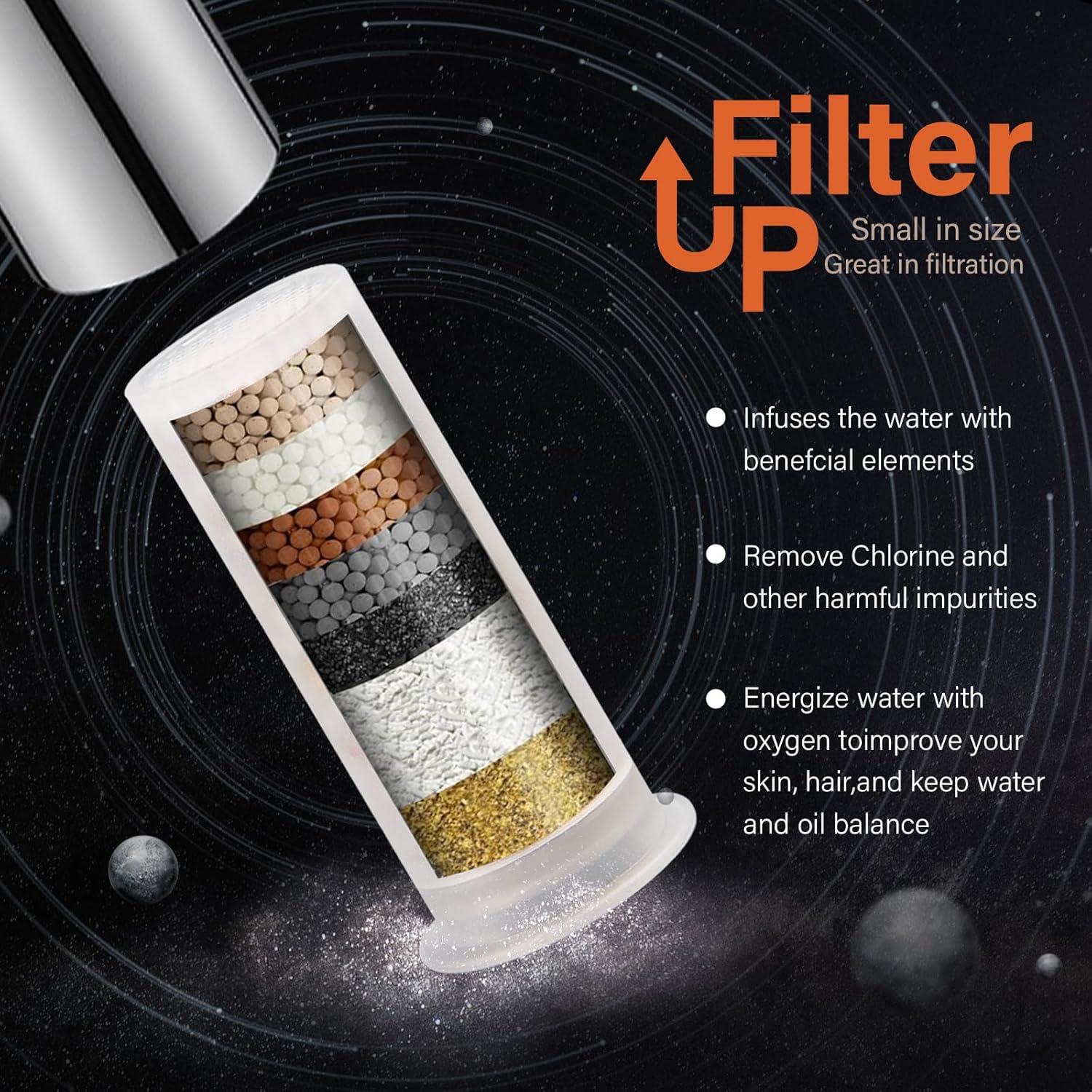 Cabezal de Ducha Filtrado ATQ 7 Modos Alta Presión Cromo