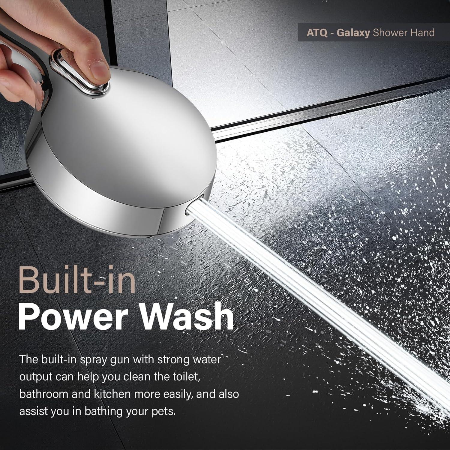 Cabezal de Ducha Filtrado ATQ 7 Modos Alta Presión Cromo