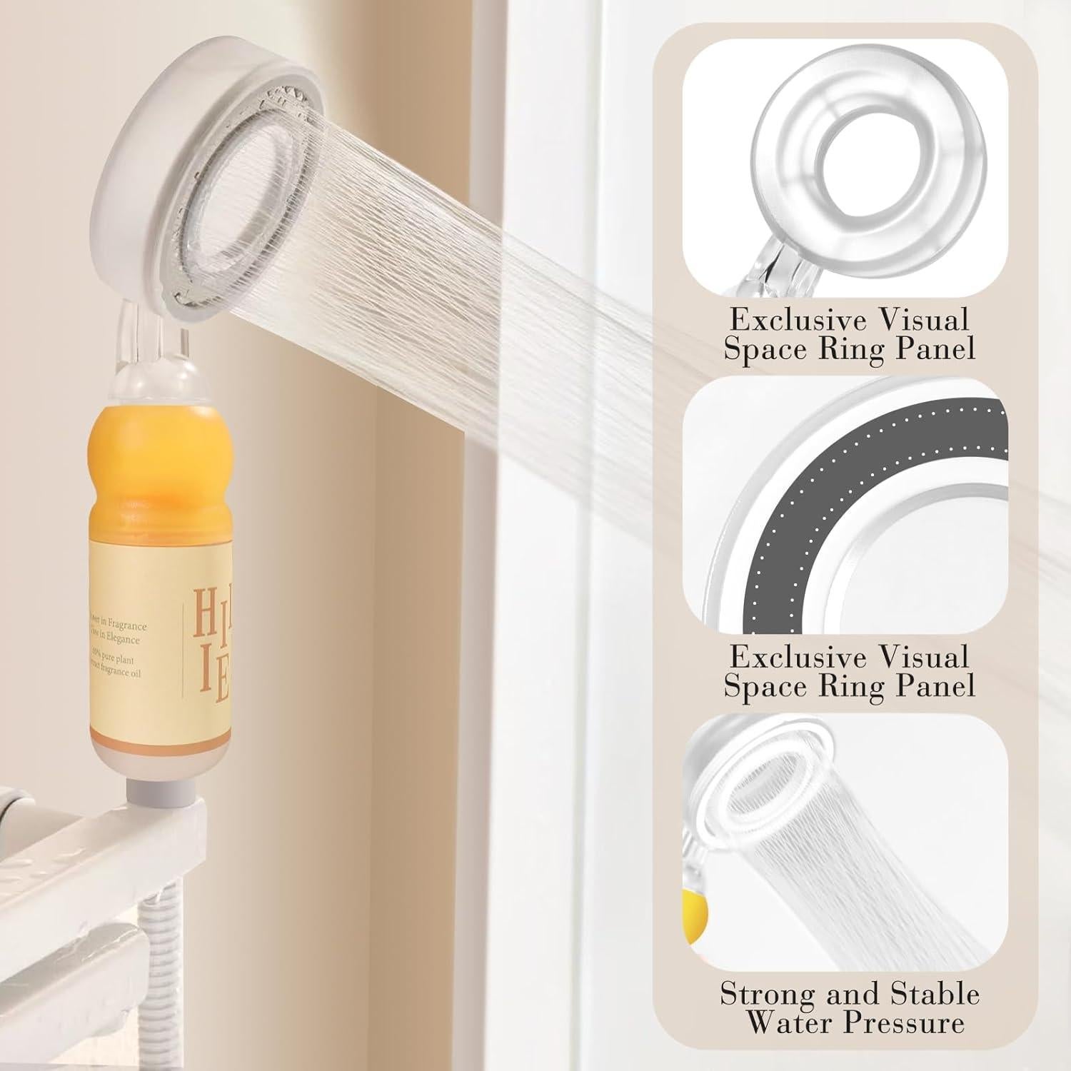 Cabezal de Ducha Filtrado HILLIEN con Vitamina C y Aromaterapia