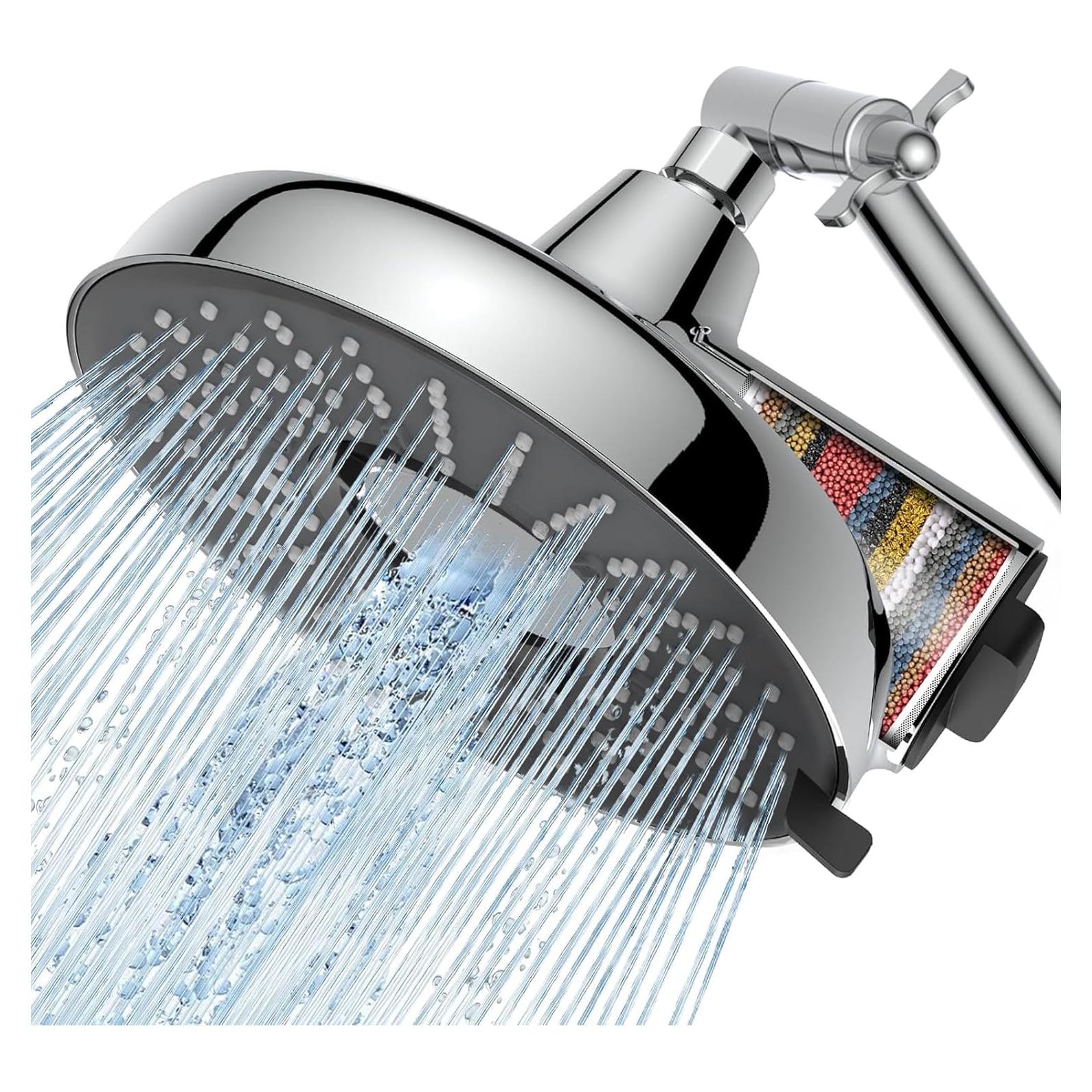 Cabezal de Ducha Filtrado Beelee 8" Alta Presión Cromo