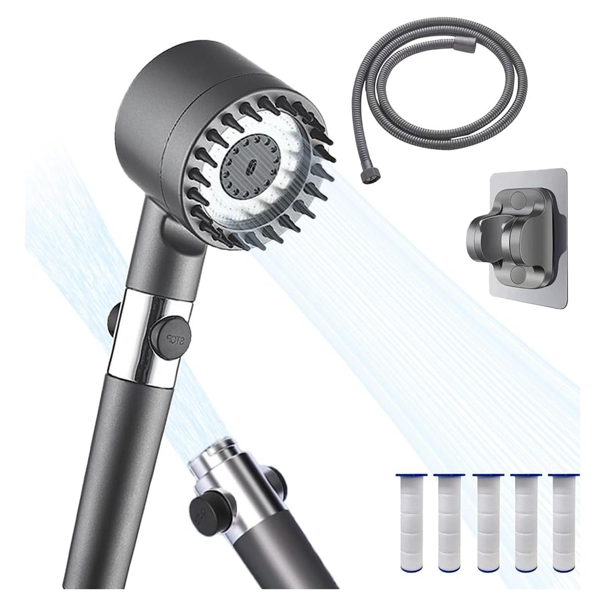 Cabezal de Ducha Kailong Alta Presión 4 Modos Filtro Agua Dura