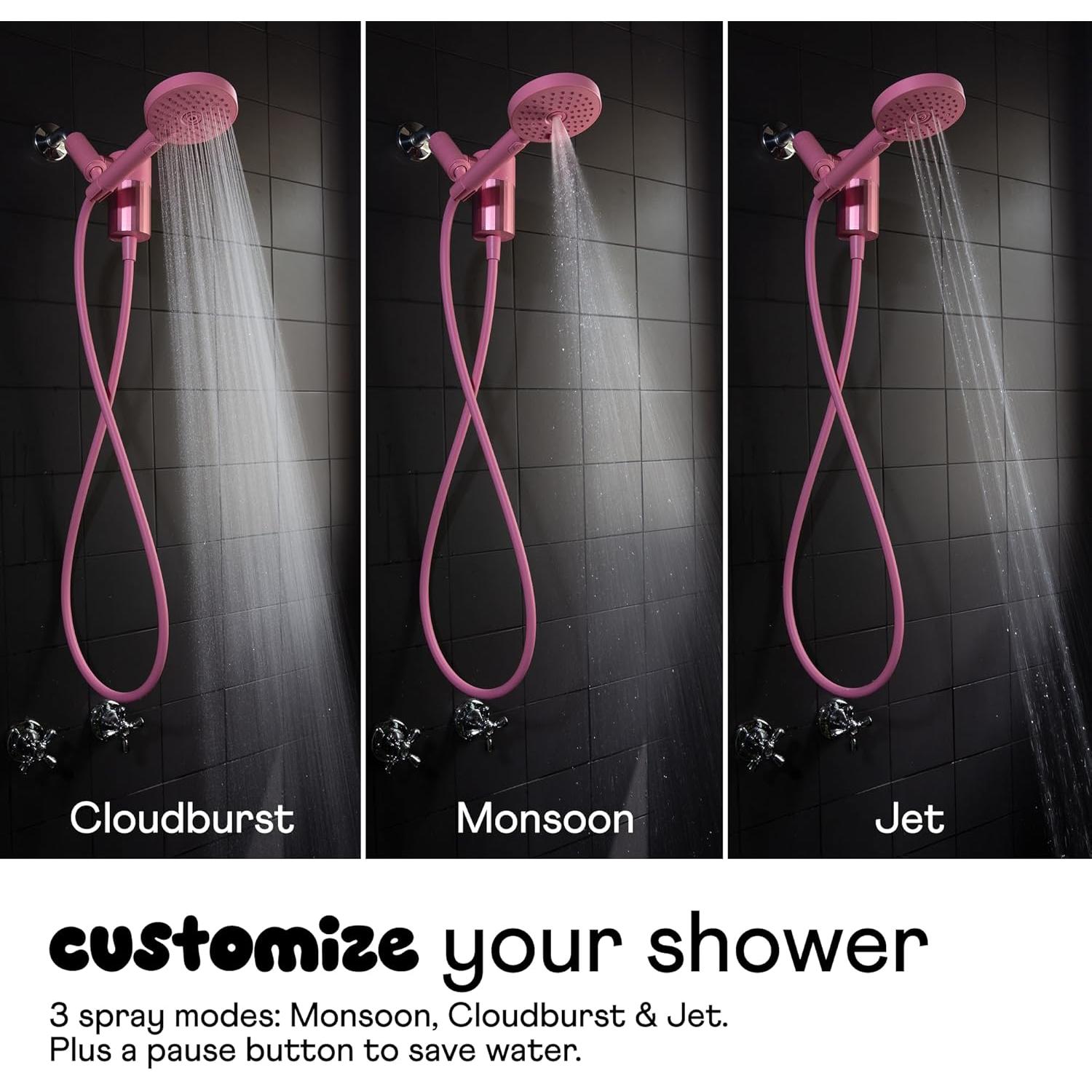 Cabezal de Ducha de Mano Sproos! con Filtros y Manguera 177.8 cm