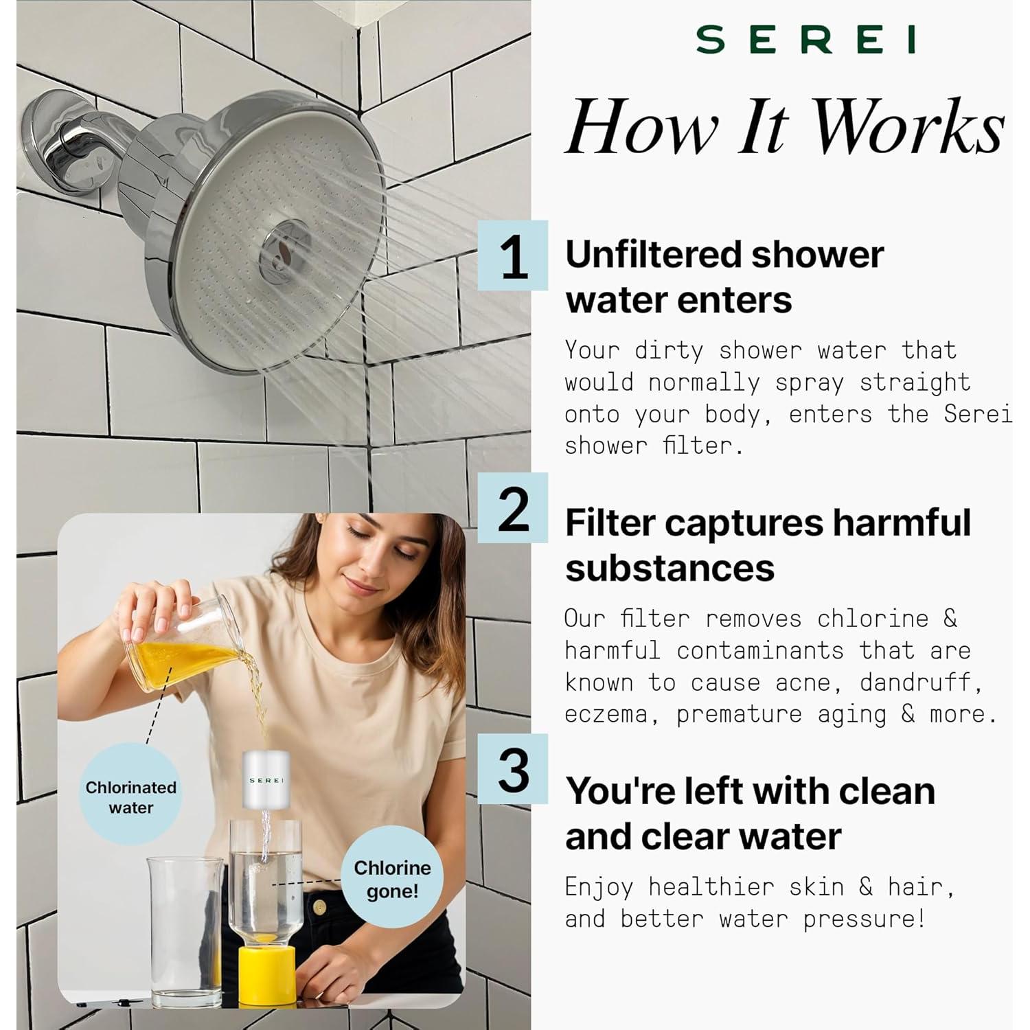 Cabezal de Ducha Filtrado Serei - Alta Presión y Purificación