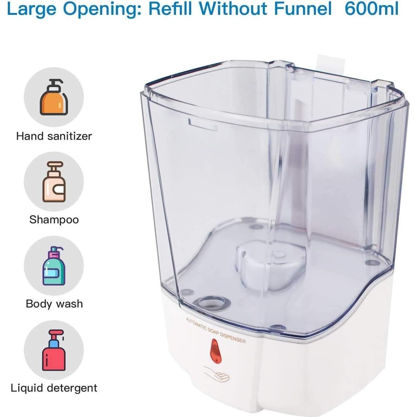 Dispensador de Jabón Automático Naiver 600ml Blanco Sin Contacto