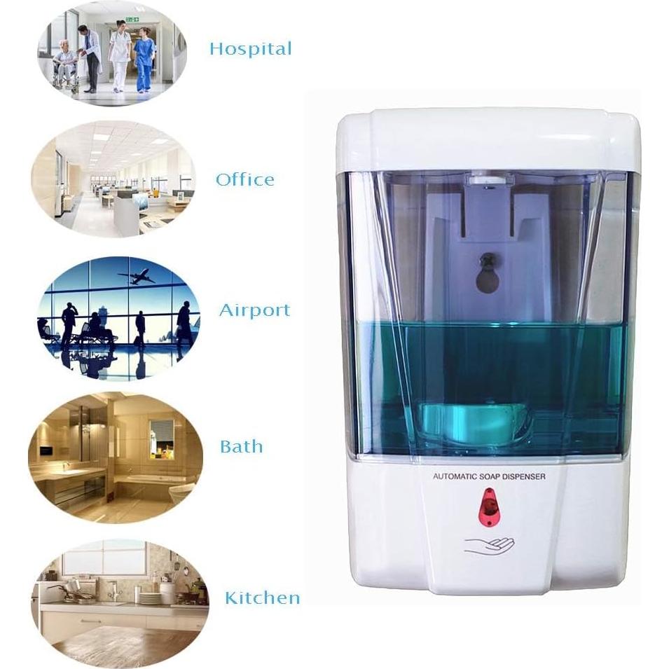 Dispensador de Jabón Automático Naiver 600ml Blanco Sin Contacto