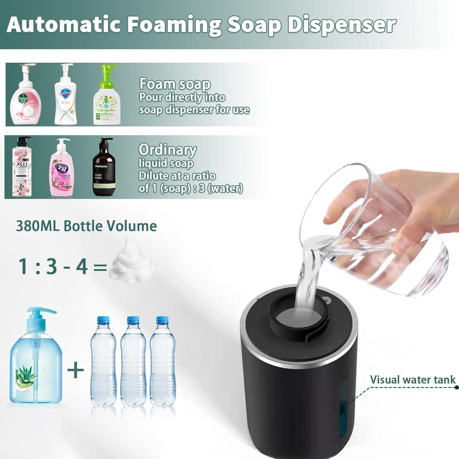Dispensador Automático de Jabón Espumoso WREWING 380ml Negro