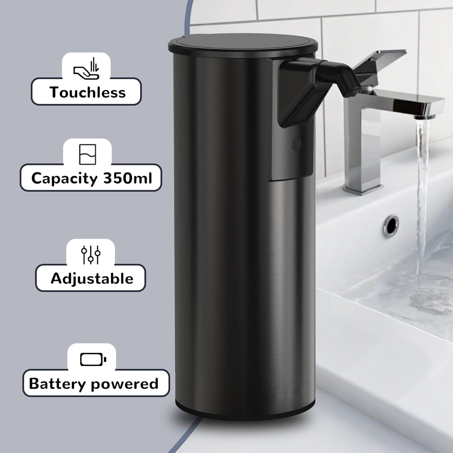 Dispensador Automático de Jabón Inoxidable Invocar a los Elfos 350ml