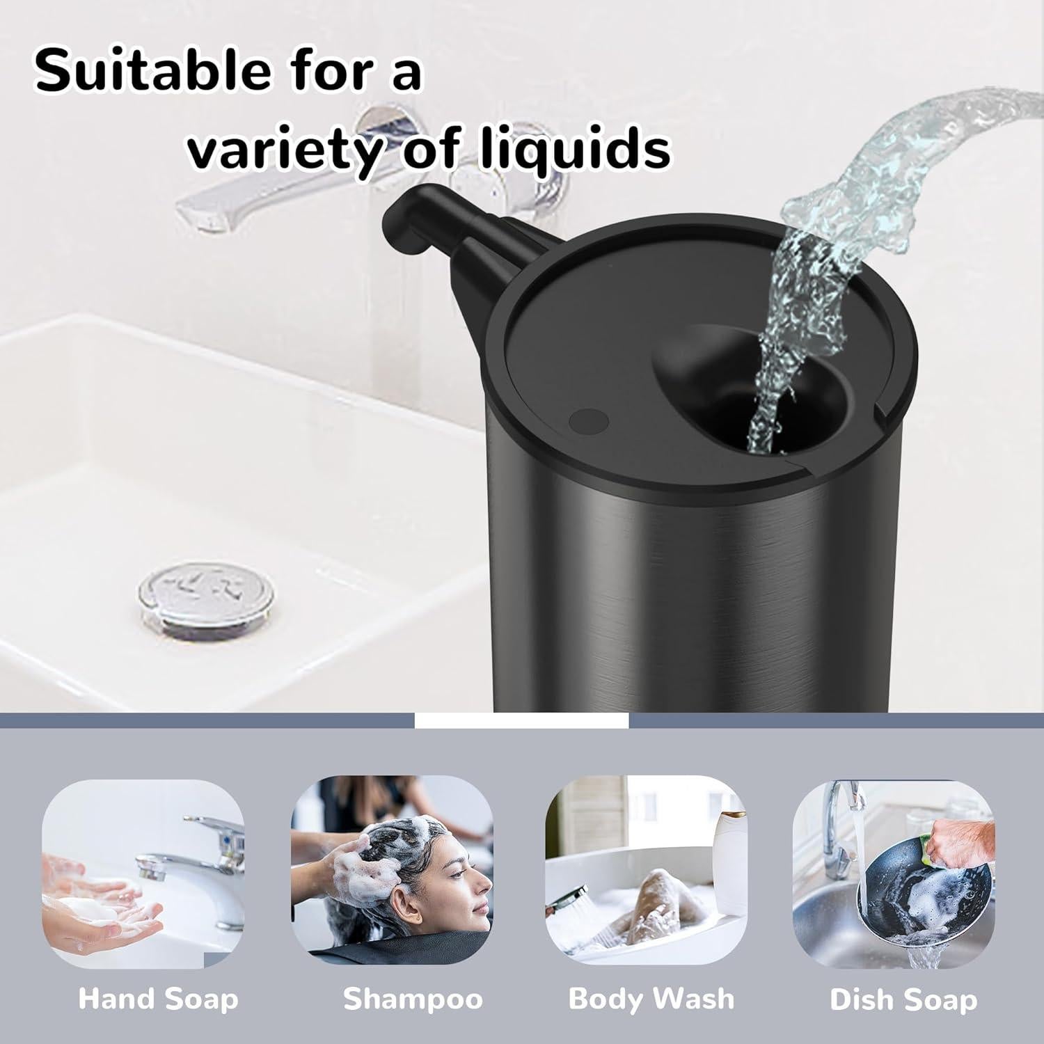 Dispensador Automático de Jabón Inoxidable Invocar a los Elfos 350ml