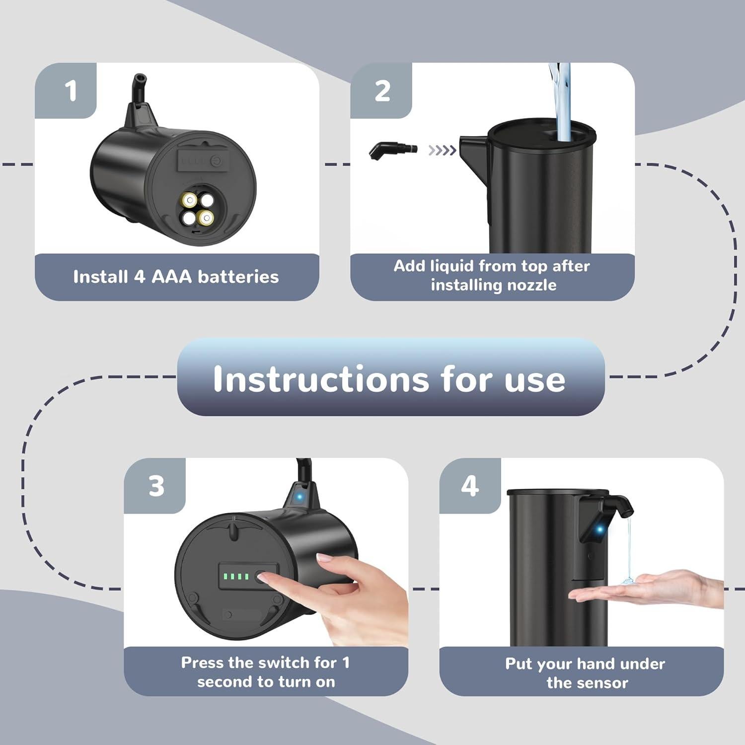 Dispensador Automático de Jabón Inoxidable Invocar a los Elfos 350ml
