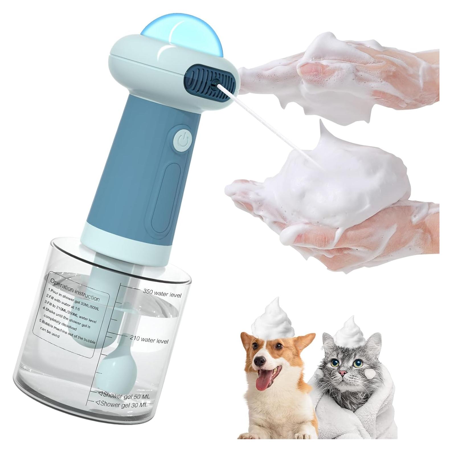 Dispensador Eléctrico de Champú para Perros Coocake Azul 350ml