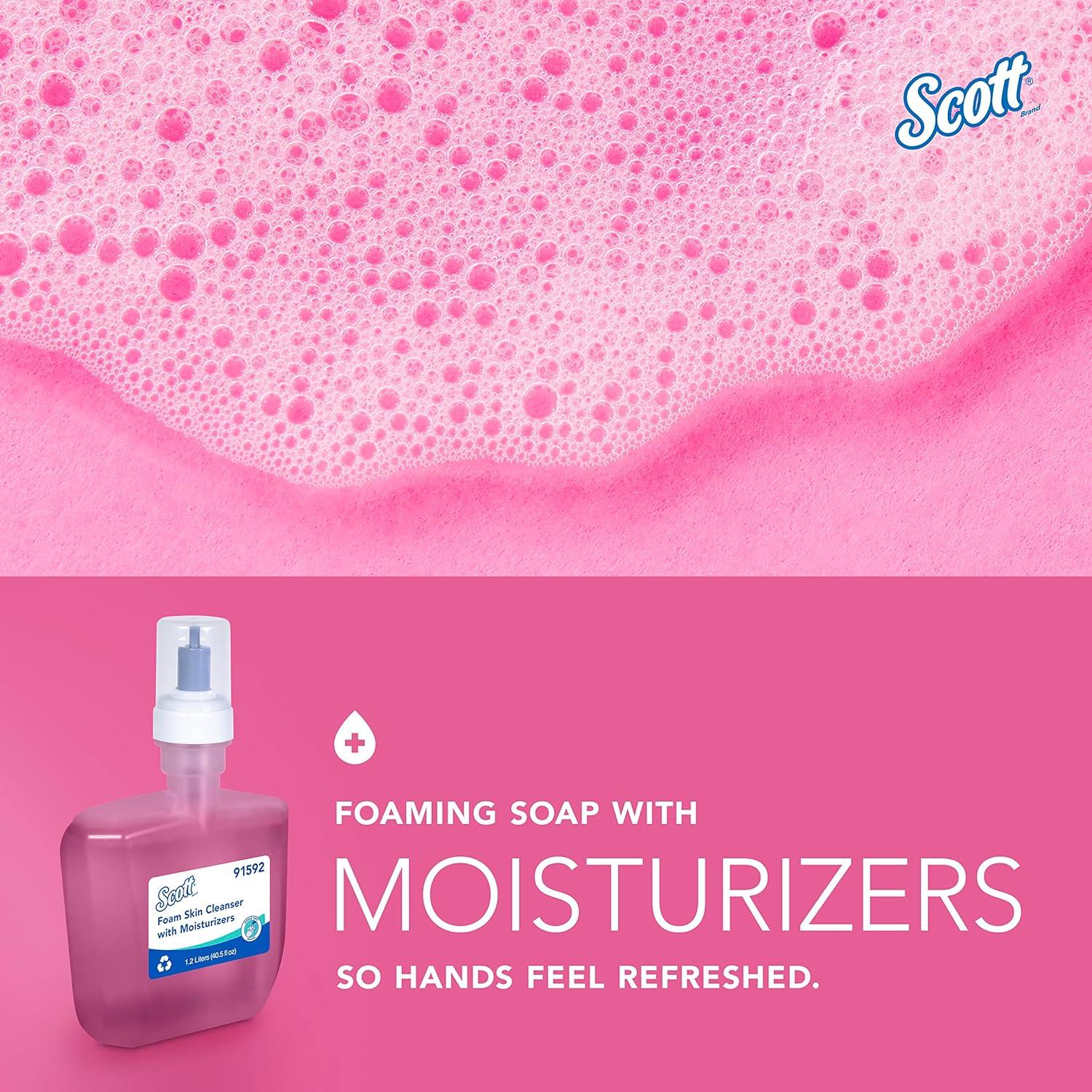 Jabón de Manos Espumoso Scott 1.2 L Aroma Floral (2 Botellas)