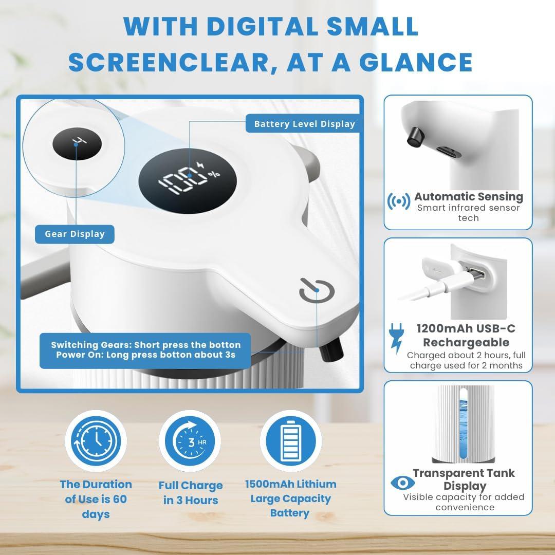 Dispensador Automático de Jabón Espumoso Danali 420ml USB-C