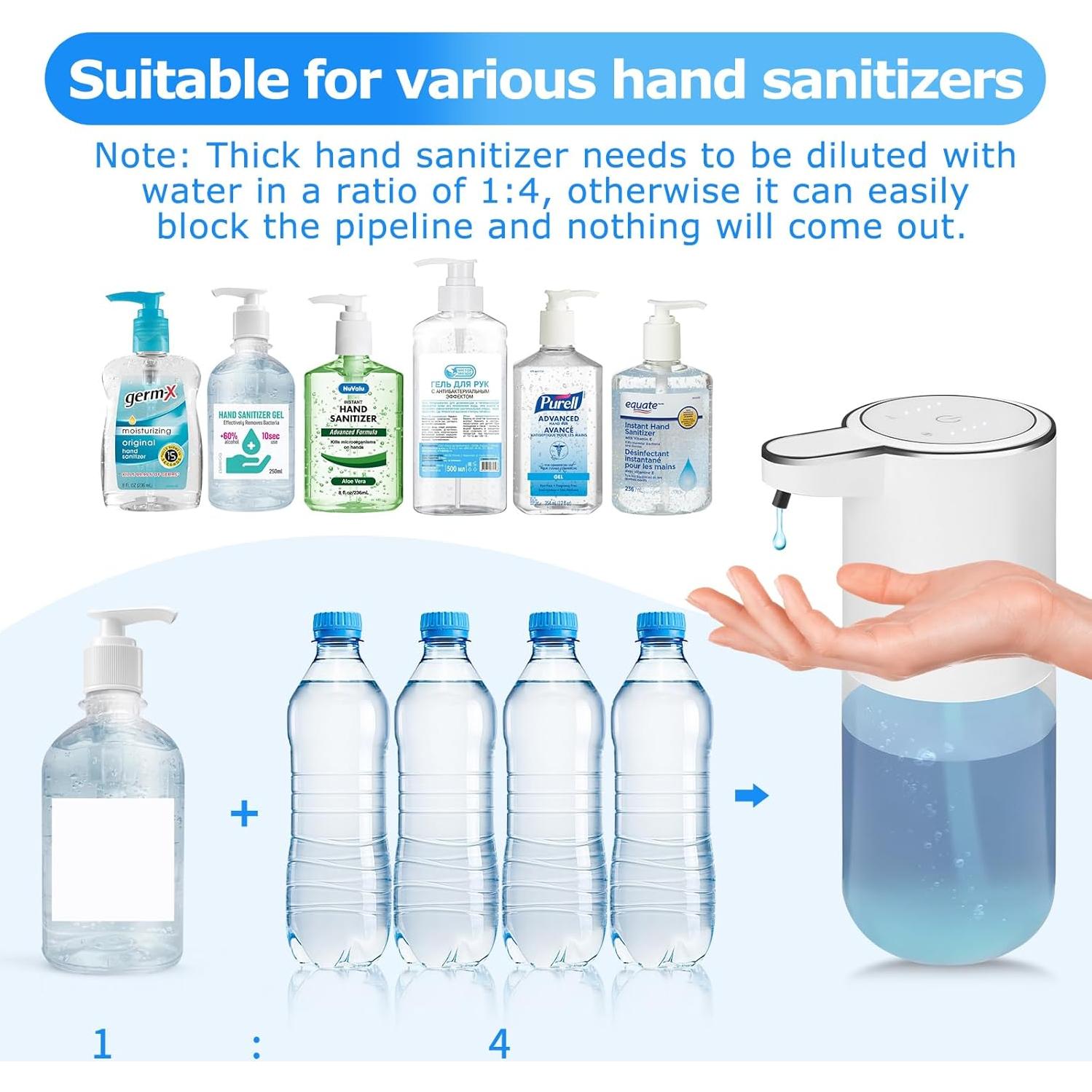 Pack de 2 dispensadores de jabón automático VZZNN 400ml