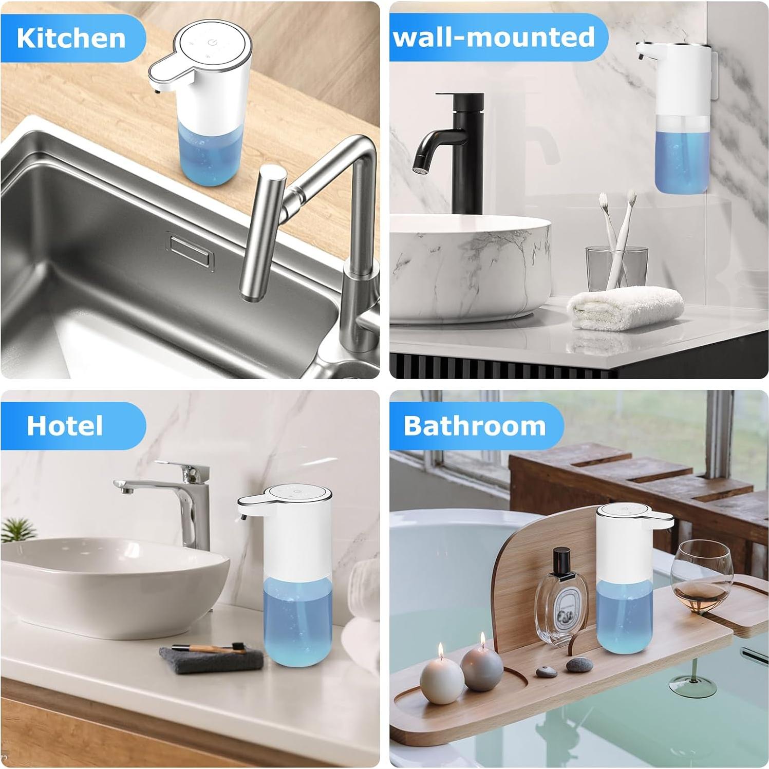 Pack de 2 dispensadores de jabón automático VZZNN 400ml