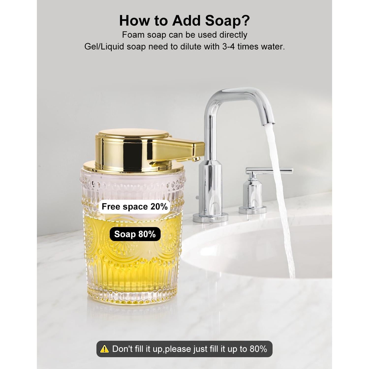 Dispensador de Jabón Automático Sespac de Vidrio 1131ml