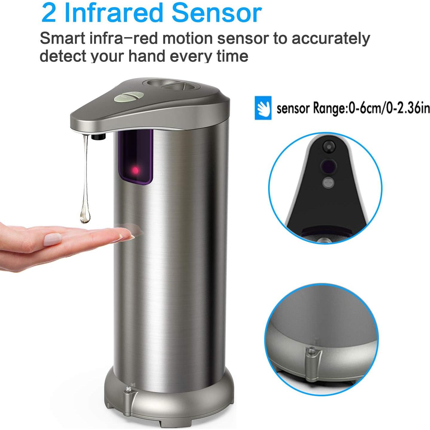 Dispensador de Jabón Automático MOT Acero Inoxidable 285ml