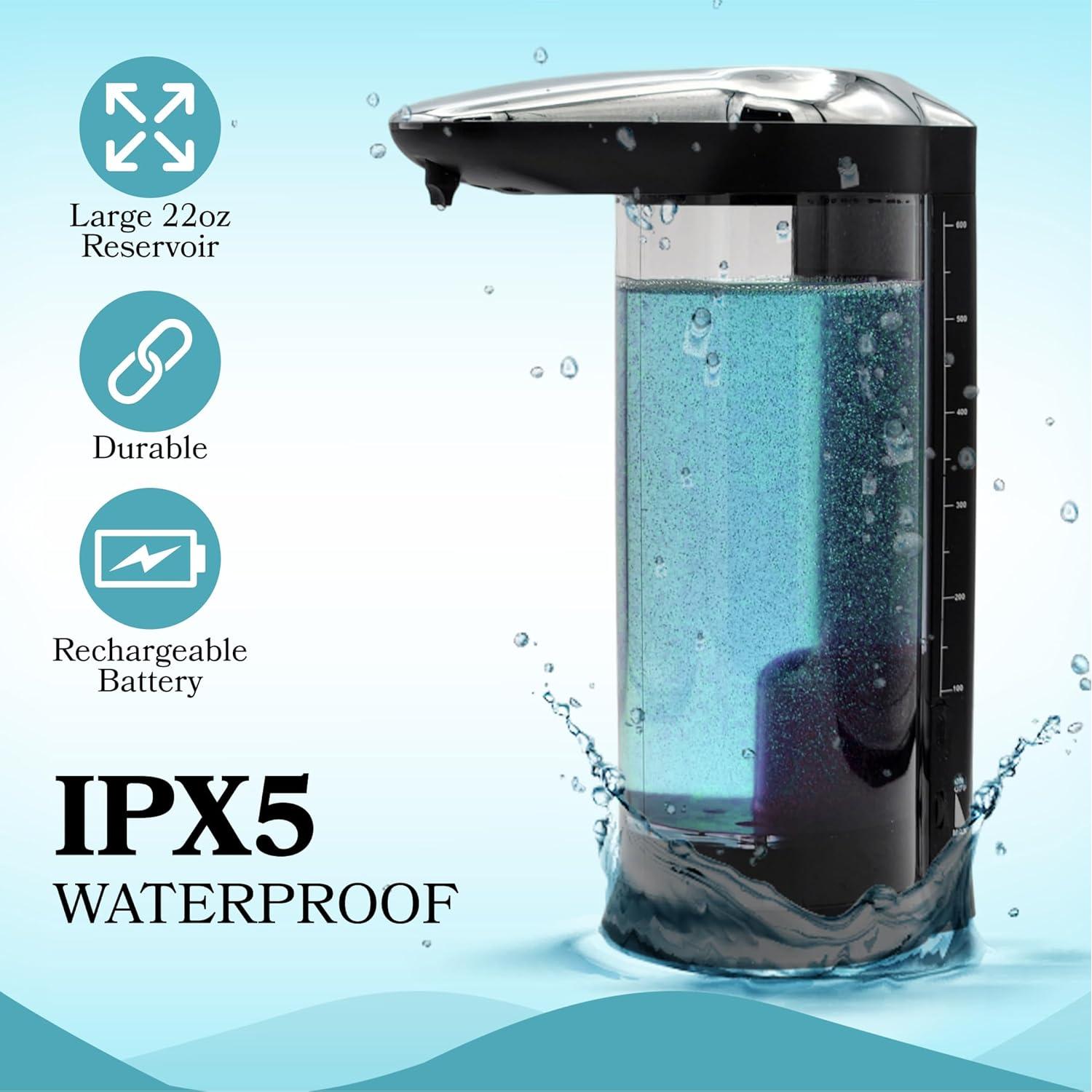 Dispensador de Jabón Automático ZYFE 650ml Recargable Sin Contacto