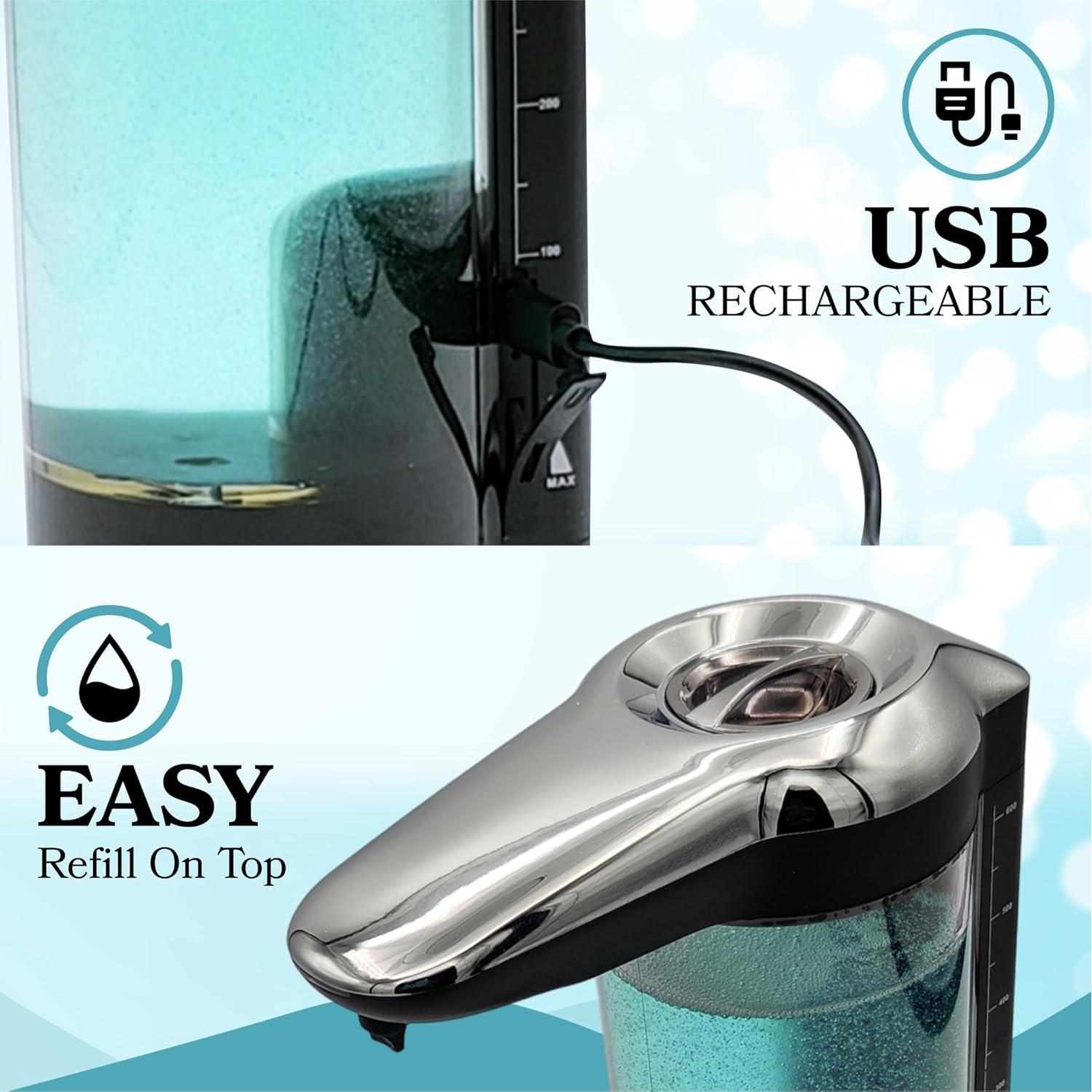 Dispensador de Jabón Automático ZYFE 650ml Recargable Sin Contacto
