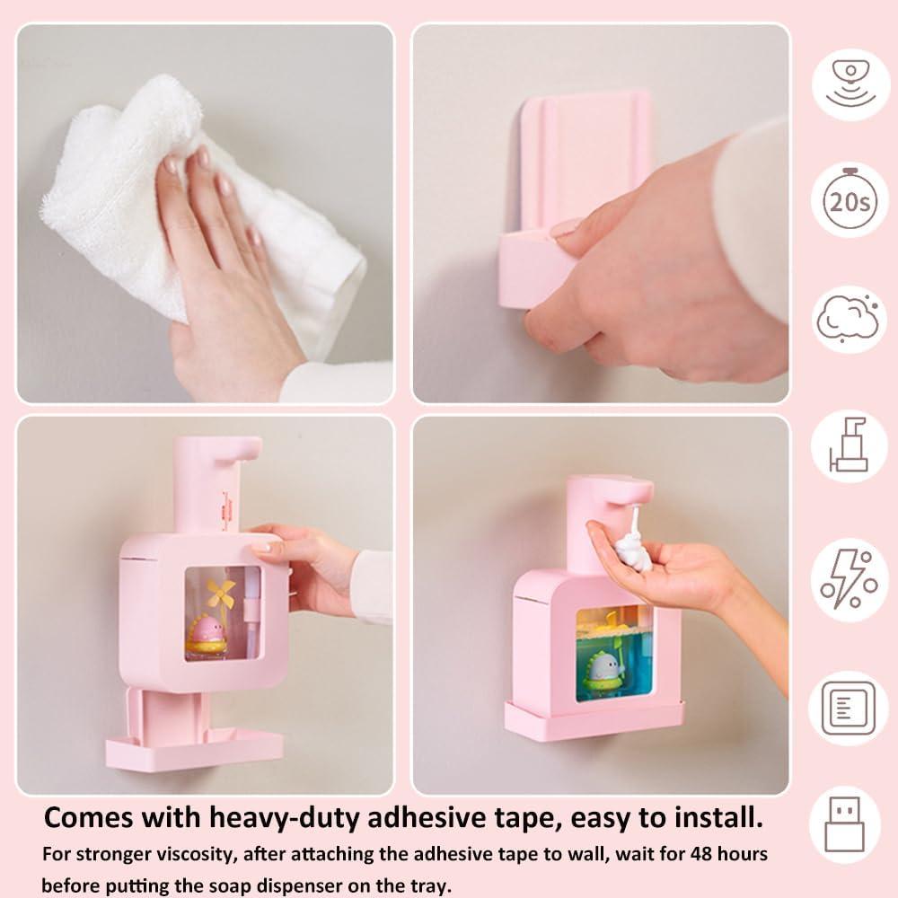 Dispensador Automático de Jabón Espumoso Ipalmay 400ml Rosa