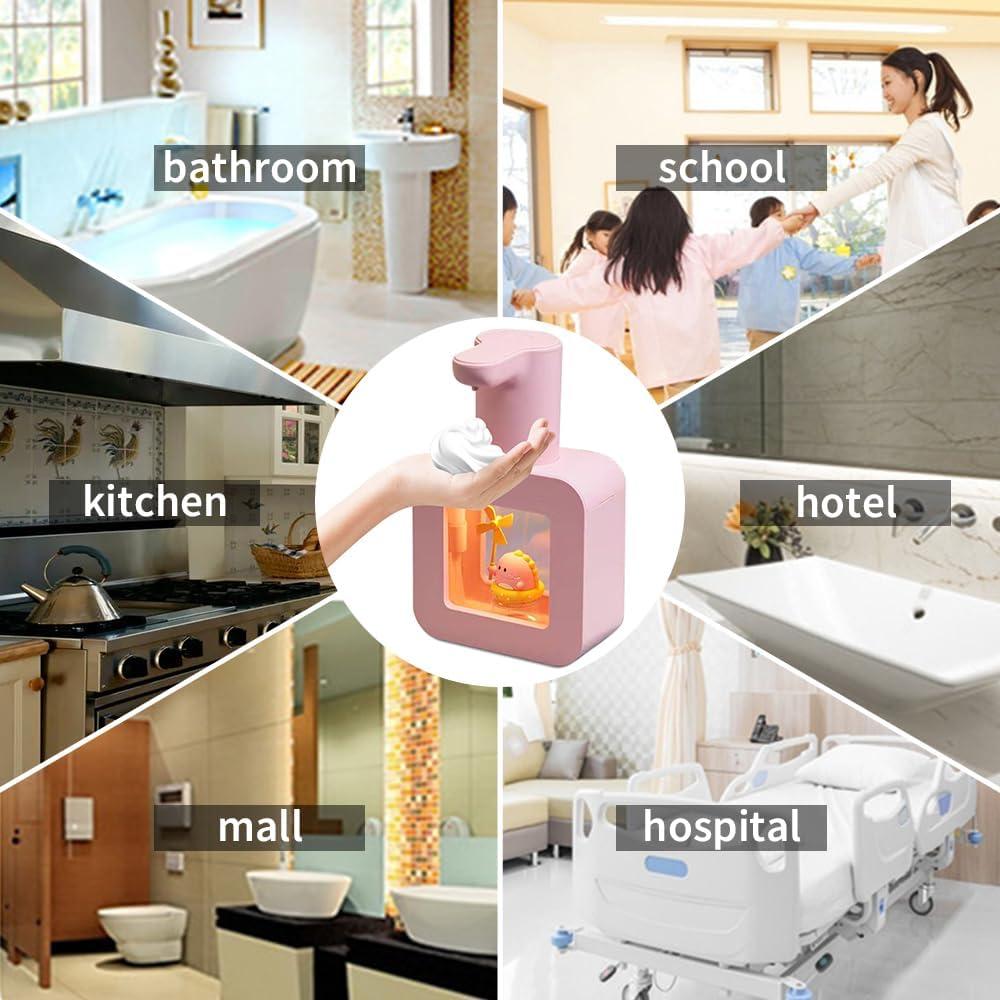 Dispensador Automático de Jabón Espumoso Ipalmay 400ml Rosa