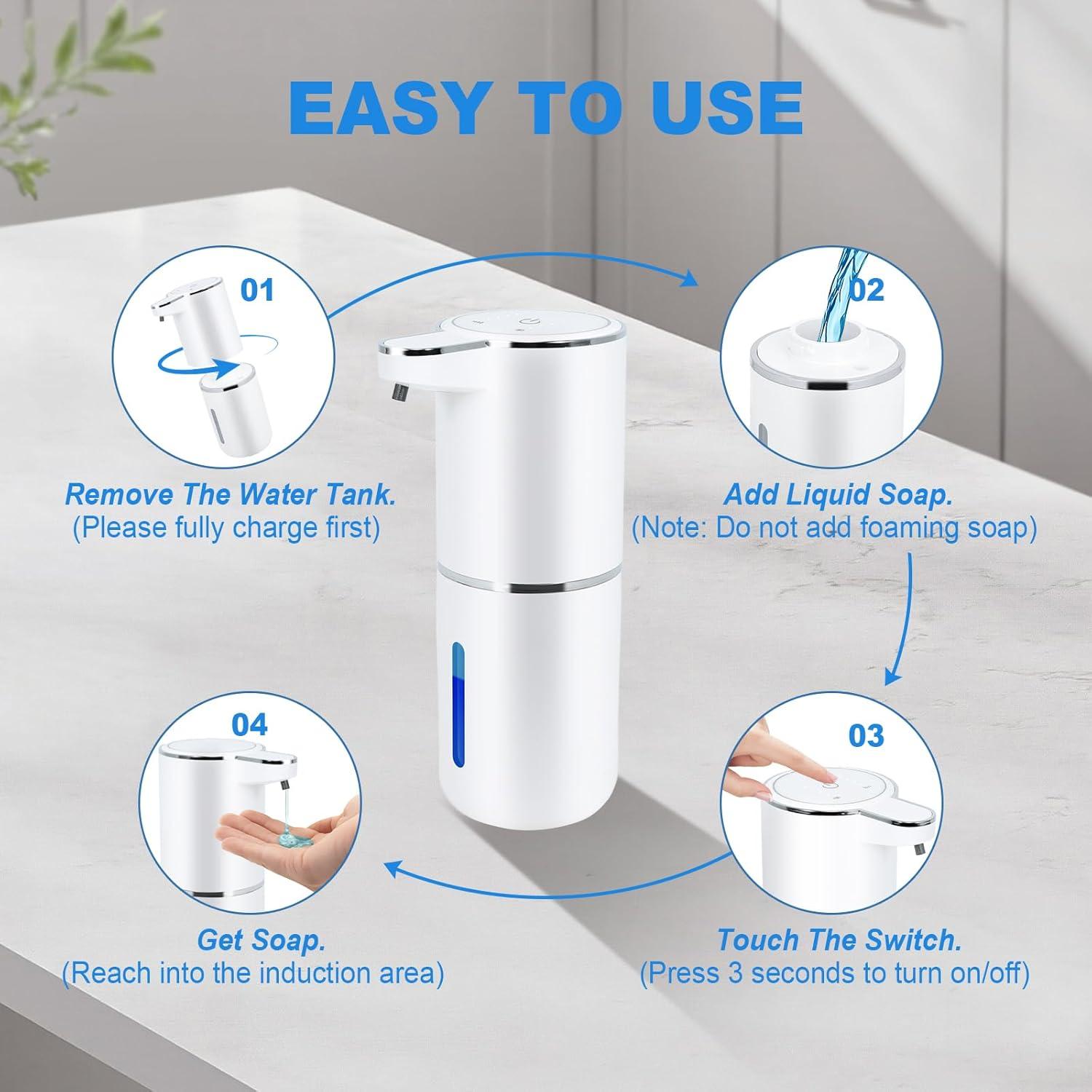 Dispensador de Jabón Automático Melygale Blanco 348g USB Recargable